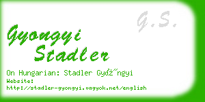 gyongyi stadler business card